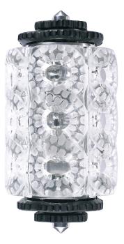 Wall sconce seville small size chrome clear/black u.s. model. - Lalique